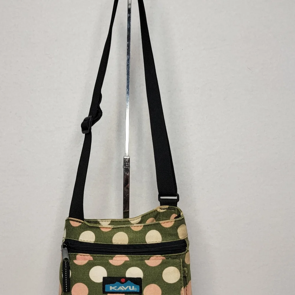 KAVU Green Polka Dot Crossbody‎ Bag. P154